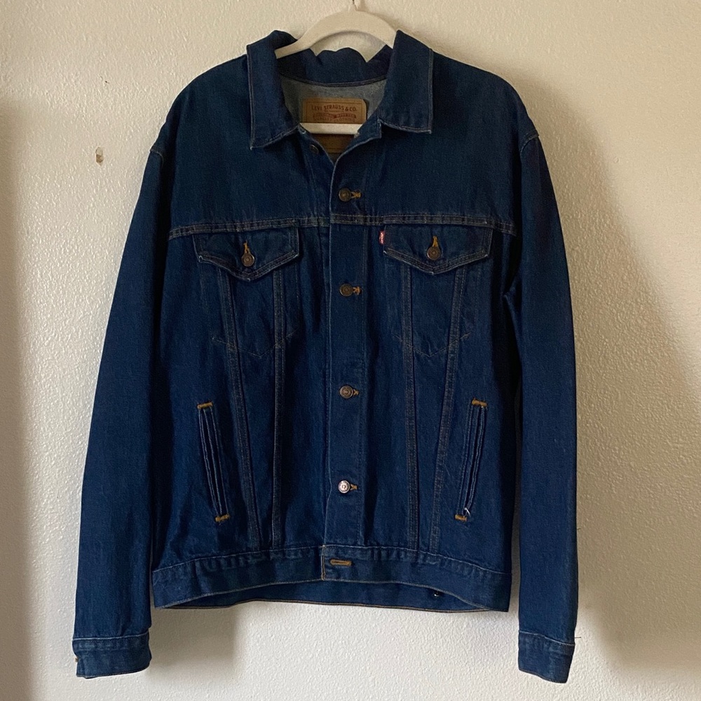 Signature by Levi Strauss Dark Blue Vintage Trucker Denim Jacket
